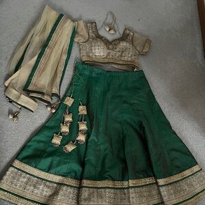 This is gently used lengha choli for women.